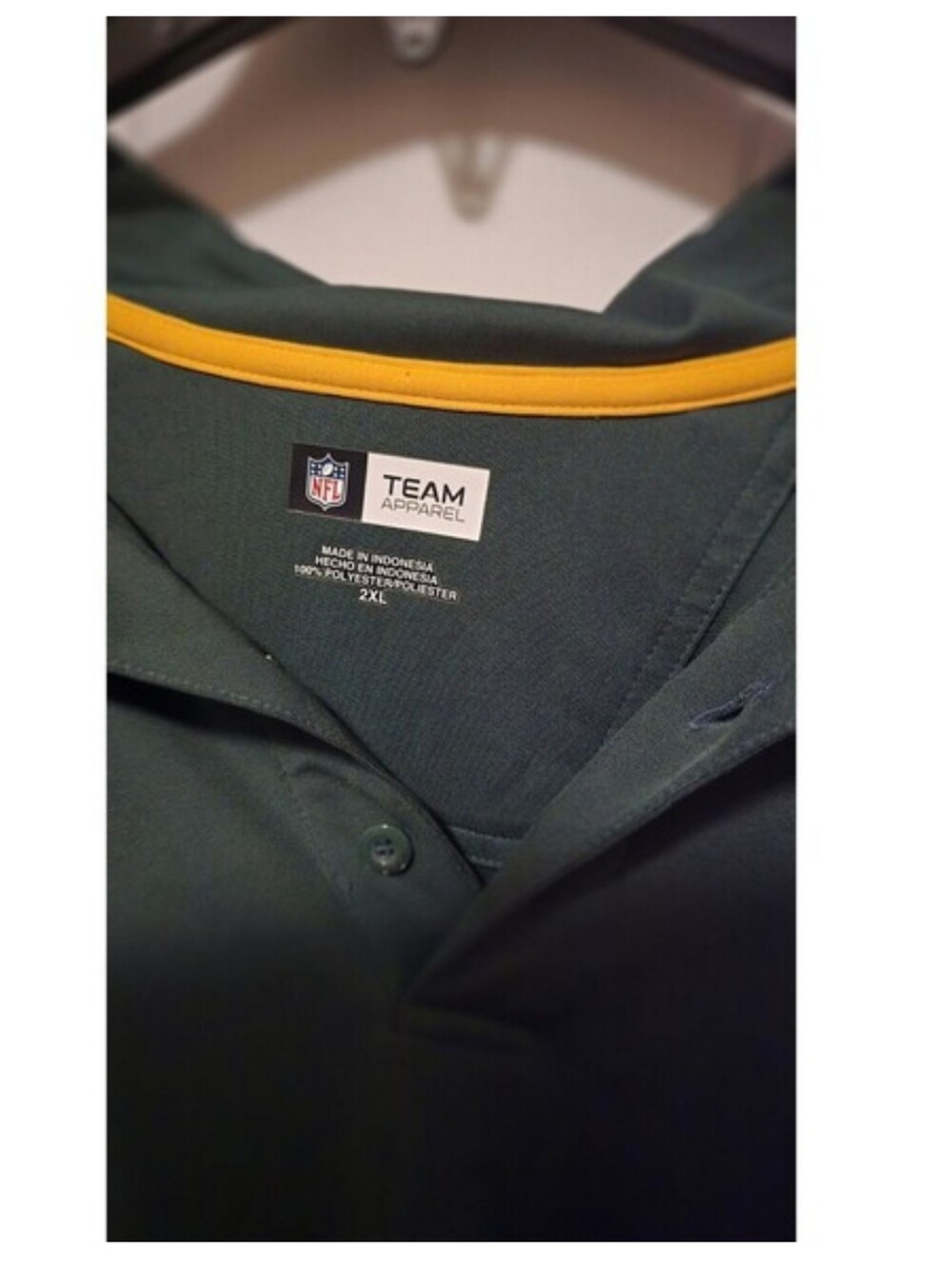 Green Bay Packers Polo Shirt NFL Team Apparel - Size XXL - Picture 3 of 5